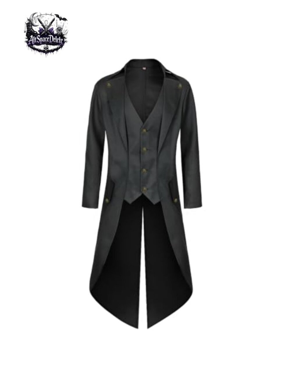 Men's Steampunk Victorian Tailcoat Jacket Halloween Pirate Cosplay